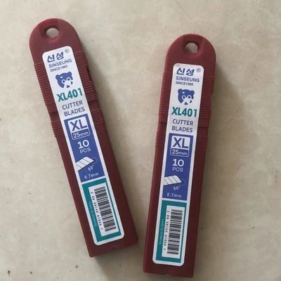 ความปลอดภัย Snap Off Knife 25mm 18mm SK2 กระดาษตัดเหล็กคาร์บอนสําหรับบรรจุกล่องภายใน 126mm