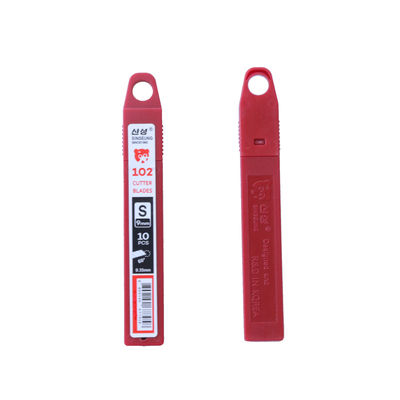ใบมีดคัตเตอร์แบบหักได้ สีเงิน หนา 0.35 มม. 13 ชิ้น