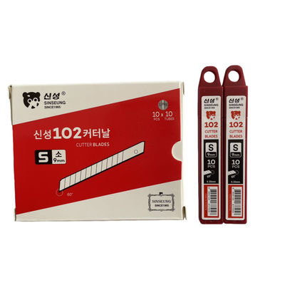 SK2 สแตนเลสคาร์บอนสูง Snap Off Blades Bulk มุม 60 องศา ความกว้าง 9 มม สําหรับมีดประโยชน์